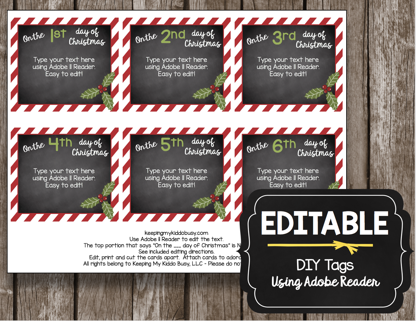12 days of christmas - free cards! — keeping my kiddo busy